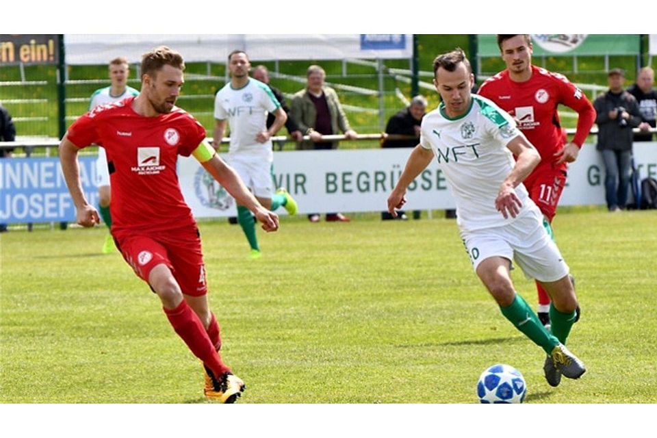 Für Kapitän Timo Kohler und die DJK Gebenbach geht es in der Relegation gegen den TSV 1860 Rosenheim. Foto: Jeff Fichtner