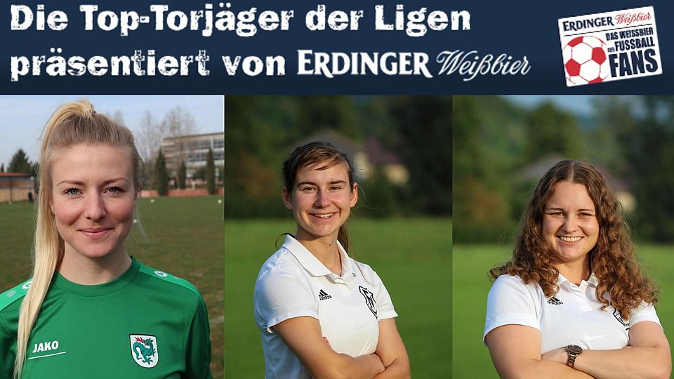 Maria Zeller (mi.) führt im Rennen um die 15 Kästen Erdinger. Verfolger Doppler (li.) und Bauer (re.) sind ihr dicht auf den Fersen