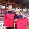 VfB-Geschäftsführer Reinhard Dorner (re.) mit Coach Gregor Mrozek 
