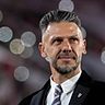 July 15, 2023, Buenos Aires, Argentina: Martin Demichelis coach of River Plate looks on before the match between River P