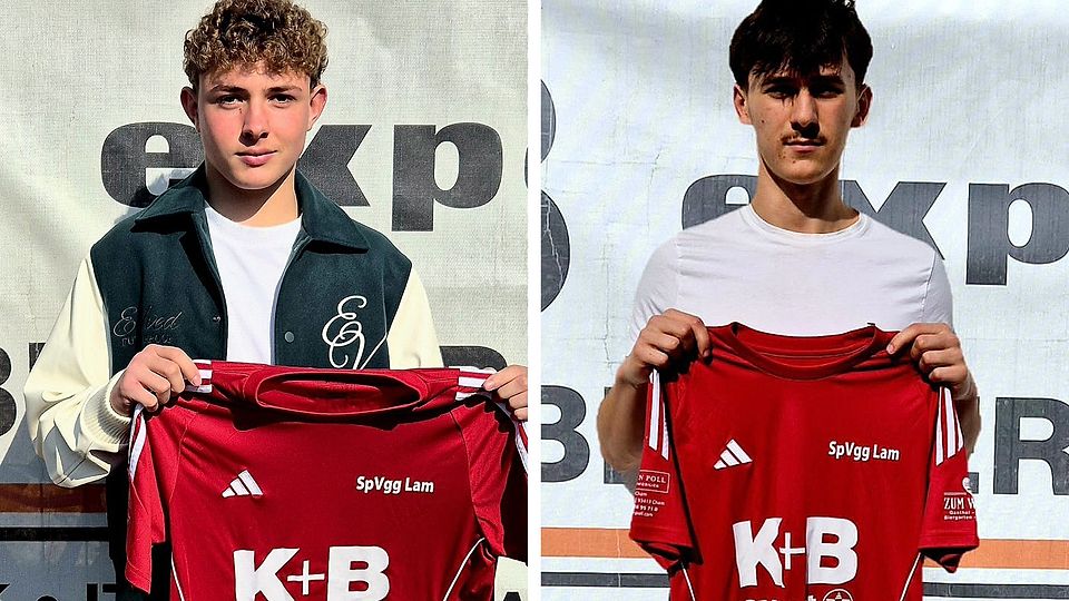 Johannes Mauerer (links) und Lukas Kronfeldner wechseln von der U19 der SpVgg GW Deggendorf zu den Waidlern