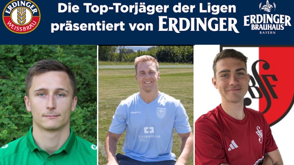 Manuel Bechmann, Jakob Dreesen und Sebastian Deiser (v.l.) nussten sich im Torjäger-Rennen geschlagen geben.
