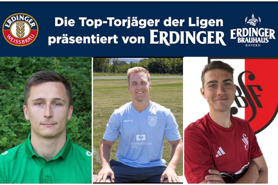 Manuel Bechmann, Jakob Dreesen und Sebastian Deiser (v.l.) nussten sich im Torjäger-Rennen geschlagen geben.