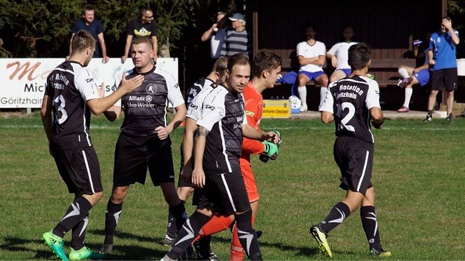 Die Kicker des SV Rotation Göritzhain schnupperten an der Überraschung im Mittelsachsenpokal, doch nach einem spannenden Match inklusive Verlängerung setzte sich der Favorit vom SV Barkas Frankenberg mit 3:2 durch. F: Claus Spreer