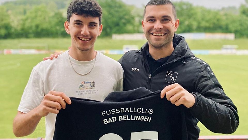 Luca Nunninger (links) und FCBB-Sportchef Kai Schillinger | Foto: Verein