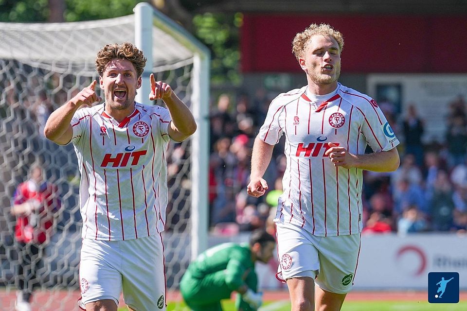 Enzo Wirtz (li) sorgte für die Führung der Kölner.