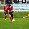 Mit einem hohen 6:0-Sieg gegen den ASV Neustadt (in Gelb-Schwarz) sicherten sich Ludwig Tannhäuser (am Ball) und sein SC Luhe-Wildenau II die Herbstmeisterschaft in der Kreisklasse Ost.