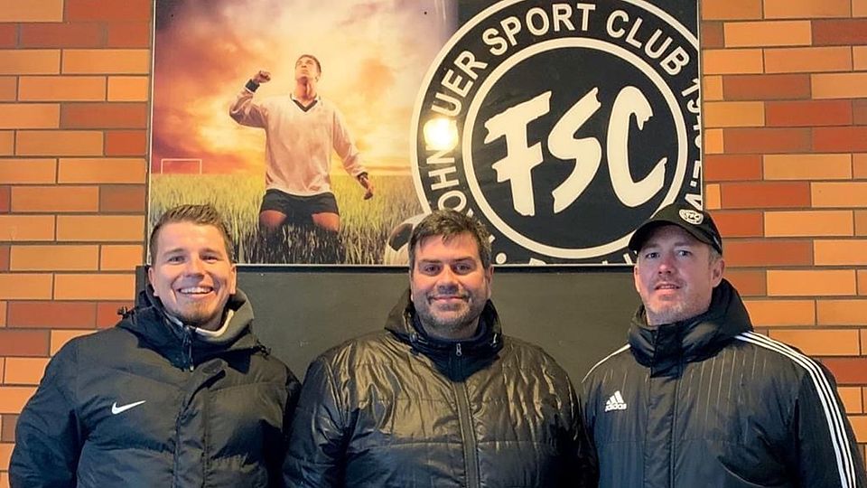 Das Trainer-Trio für die kommende Spielzeit: Andreas Weiner (li.), Guido Perschk (mi.) und Olaf Jahn (re.)