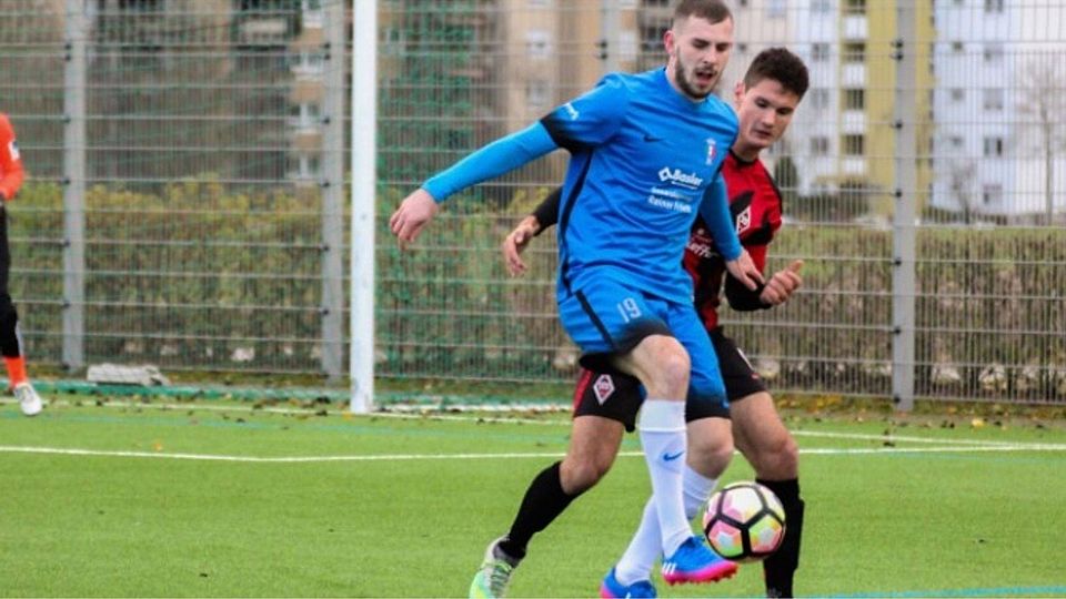 Einer der beiden Matchwinner für Calcio in Friedrichshafen: der Doppeltorschütze Gentian Lekaj. Foto: Frey