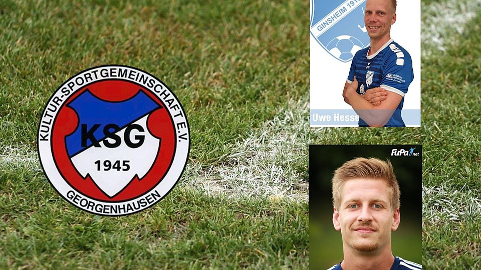 Uwe Hesse (hier noch im Trikot vom VfB Ginsheim) und Christopher Friedrich werden auch in Zukunft das Trainer-Duo in Georgenhausen bilden
