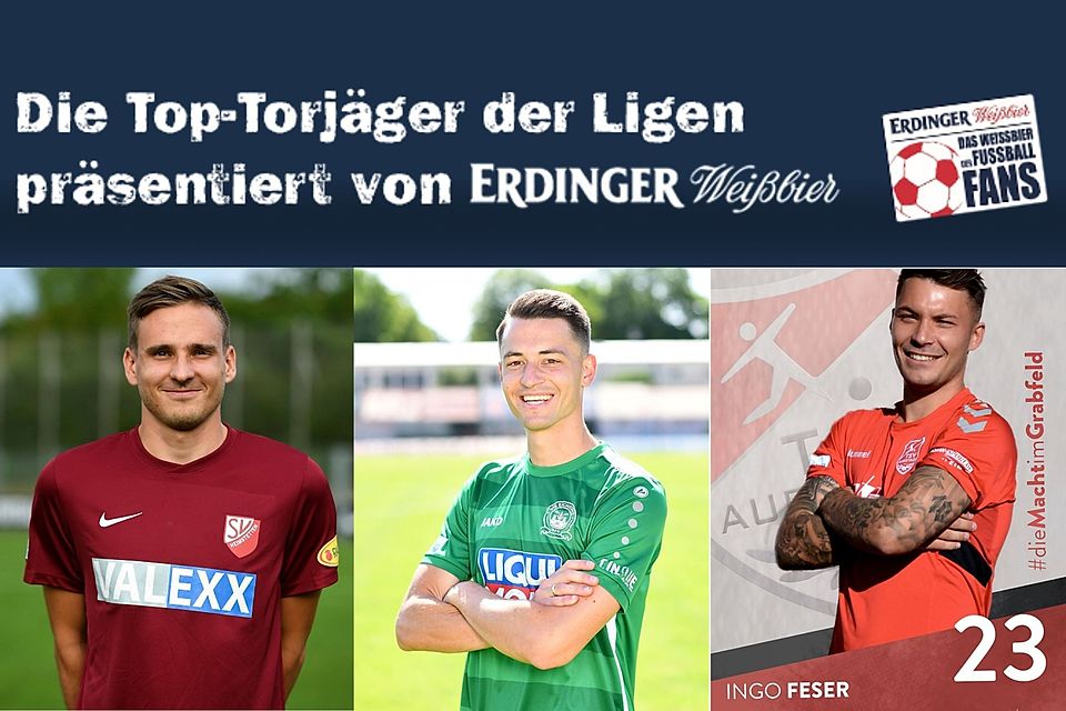 (Von links) Lukas Riglewski, Fabian Eberle und Ingo Feser sind die Toptorschützen der Regionalliga Bayern.