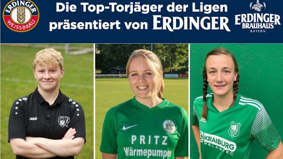 Das "Sandra"-Duell geht in die nächste Runde. Sandra Gillhuber (m.) und Sandra Moleh (l.) batteln sich um die Kanone. Dicht dahinter: Anna Schild vom SV Kay