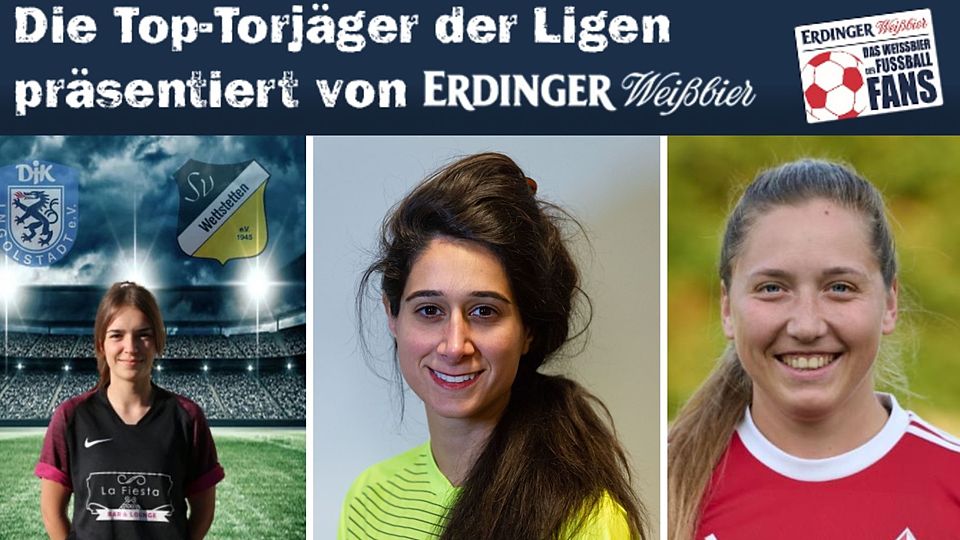 Weiter an der Spitze in den Kreisligen: Sheeva Seyfi (m.) liegt vor Laura Burghardt (l.) und Lena Zaindl (r.). 