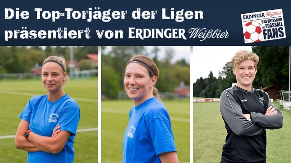 Sandra Ott (Mitte) erzielte sechs Tore. Dennoch ist Mannschaftskollegin Carina Schreiner (li.) weiter an der Torjäger-Spitze.
