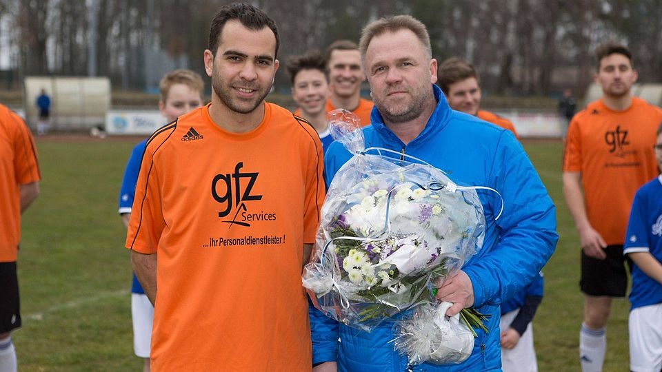 Im März wurde Erman Elibol für 400 Spiele beim FC Stein geehrt. F: Zink