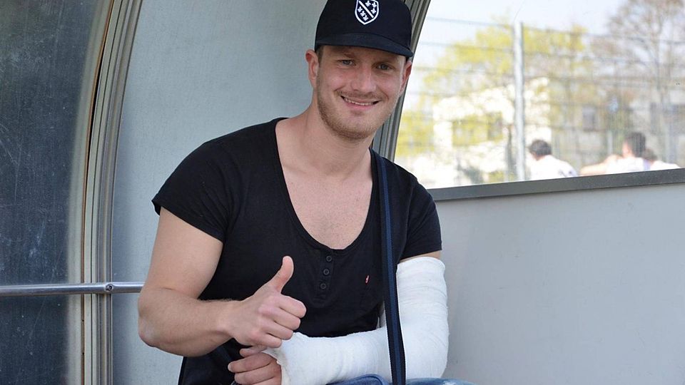 Adis Bobic zehn Tage nach der Verletzung. F: Boor