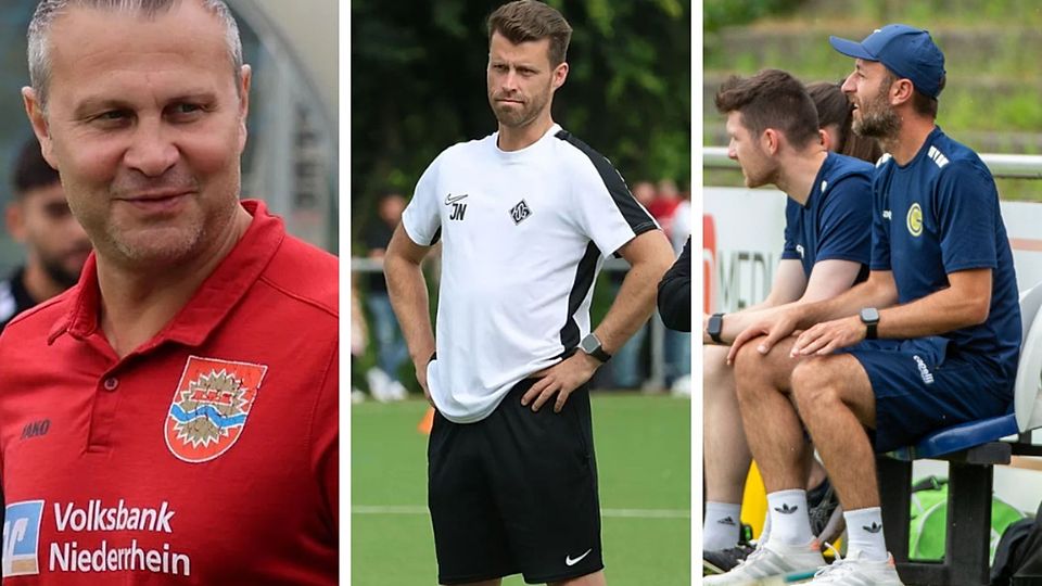 Die Trainer Heinrich Losing (v.l.), Jesco Neumann und Damian Apfeld.