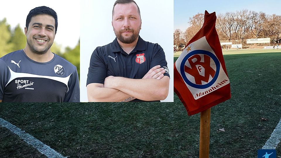 Kaan Erdogdu (l.) und Serif Gürsoy übernehmen zur neuen Saison den VfR Mannheim II.
