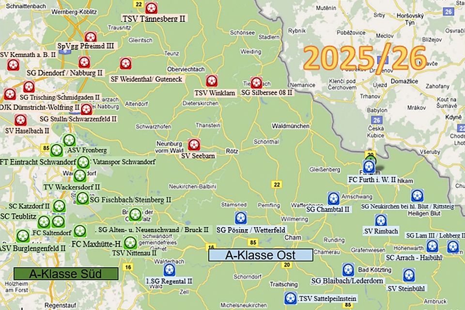 Die geografische Zusammensetzung der drei A-Klassen.