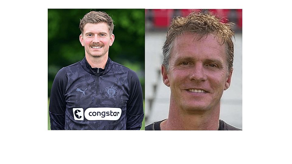 Benny Hoose (links) muss krankheitsbedingt pausieren – vorerst übernimmt Ex-Bundesliga-Profi Karsten Neitzel (rechts) die U23 des FC St. Pauli