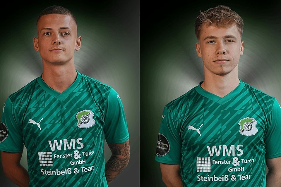 Luca Pinke (li.)  und Tim Kuhlmann bleiben der SpVg Schonnebeck erhalten. 