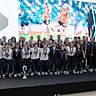 Das deutsche U17-Team feiert den Titel.