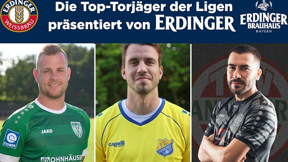 Nico Karger (M.) verwandelte einen Elfmeter. Seine Verfolger Schröter (l.) und Kircicek (r.) blieben ohne Treffer. – Foto: FuPa