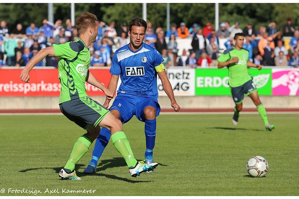 Der FCM um Torjäger Christian Beck (in blau) spielte gegen Odense KB remis   F: Kammerer
