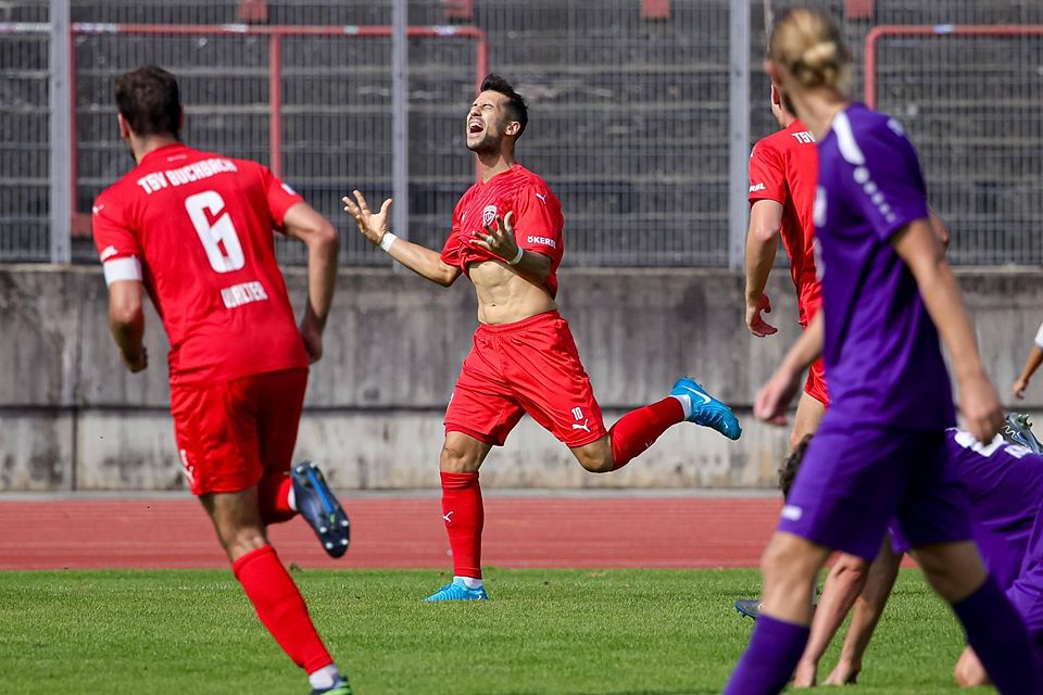 Ein Tor gelang Fatjon Celani im Buchbach-Trikot: Gegen den TSV Schwaben Augsburg traf er zum wichtigen 2:0.