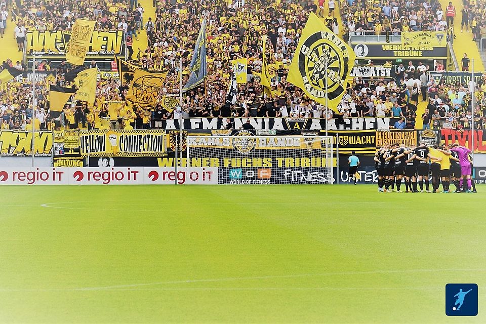 Toller Support: Im Schnitt 9.200 Fans unterstützen Alemannia Aachen bei den Heimspielen am Tivoli.