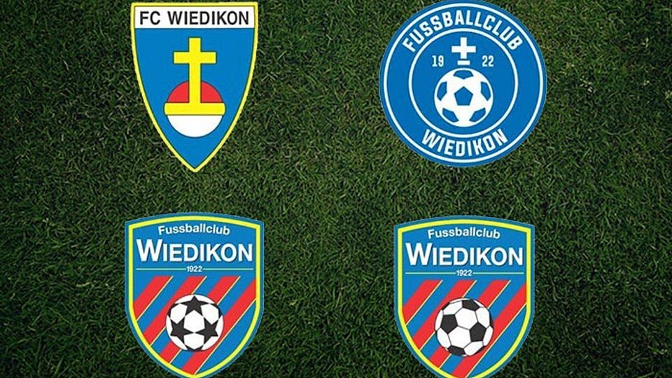 Der FC Wiedikon denkt darüber nach, das bisherige Logo (oben links) durch ein neues zu ersetzen. 