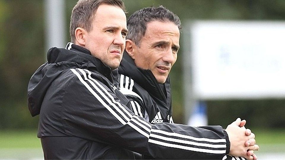 Maik Schütt (links) und Elvir Adrovic: Der Trainer hat schon mal zugesagt Foto (Archiv): Eibner