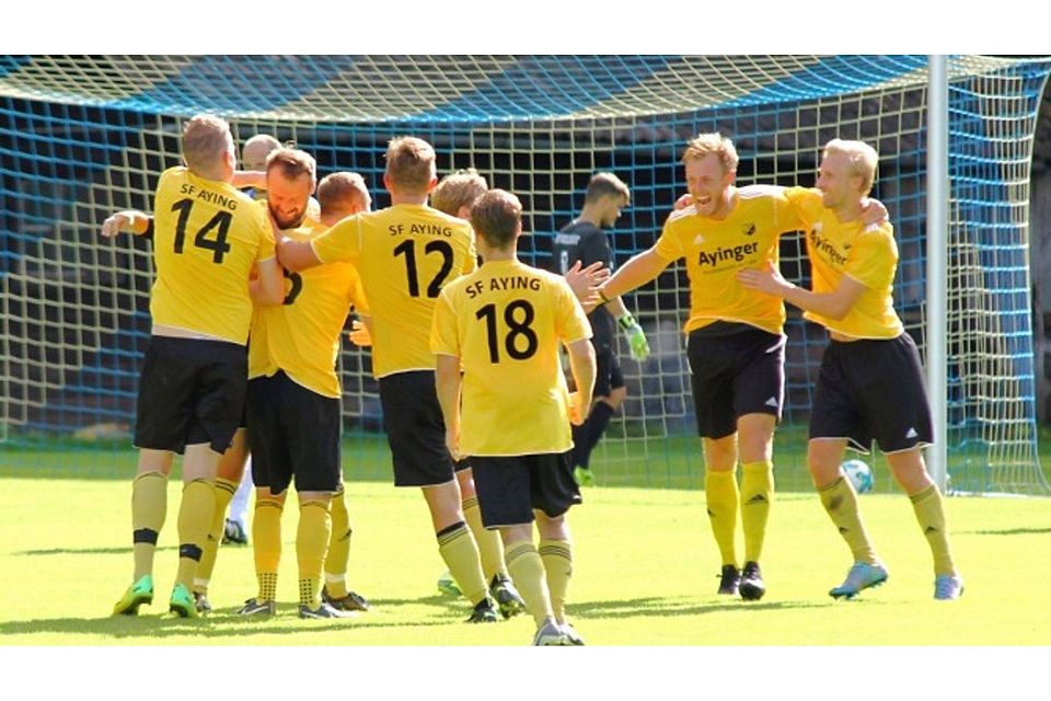 Der Außenseiter SF Aying gewinnt gegen Real Kreuth mit 2:0. Oliver Rabuser