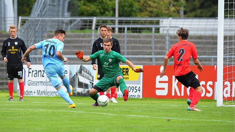 Gegen den CFR Pforzheim will die U23 der Stuttgarter Kickers nach ihrem zweiten Saisonsieg - den ersten gab es beim SSV Reutlingen - die nächsten drei Punkte holen. F: Baur