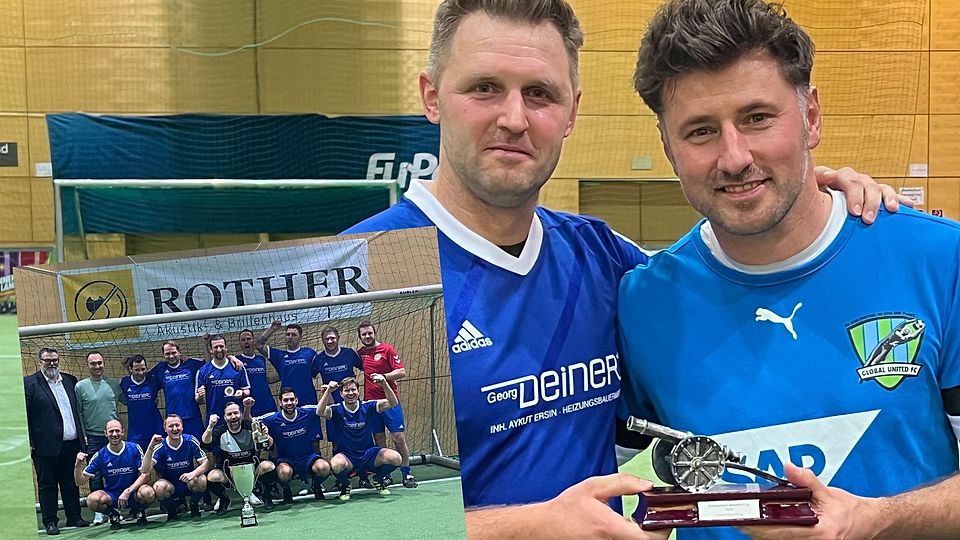 Das Siegerteam: die Passauer Wölfe, sowie die beiden Toptorjäger Benni Neunteufel und Stefan Reisinger (beide 7 Tore).