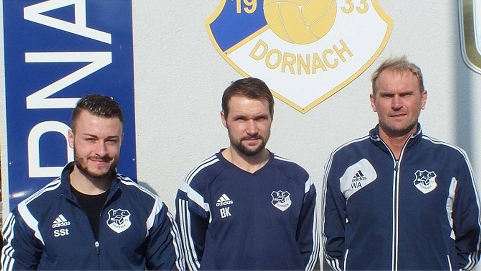 Die Trainer Stefan Seidl und Beppe Kerscher sowie Abteilungsleiter Werner Art (von links). Foto: Art