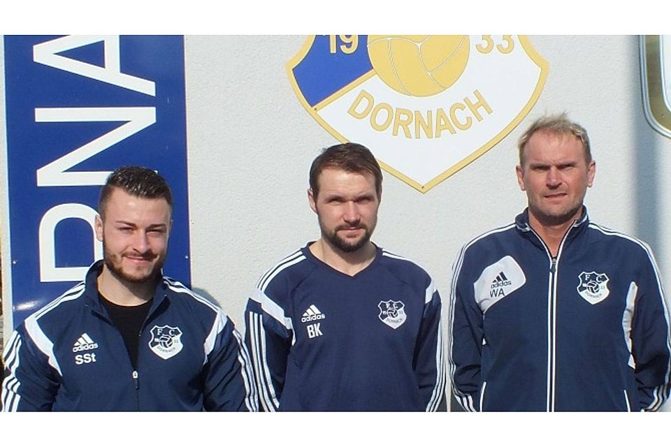 Die Trainer Stefan Seidl und Beppe Kerscher sowie Abteilungsleiter Werner Art (von links). Foto: Art