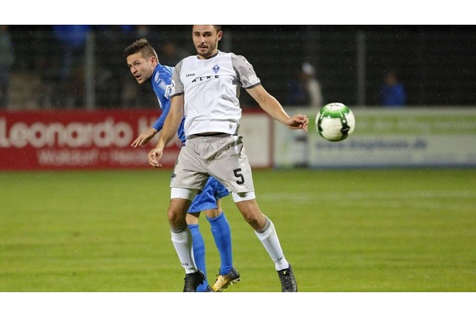 Kevin Conrad gelang heute der 2:1-Siegtreffer. (Archivfoto aus dem Ligaspiel in Walldorf) F: Pfeifer