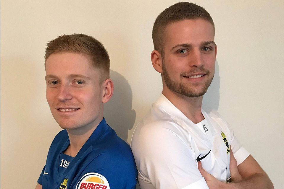 Die Brüder Robin Garnier (links) und Tim Garnier haben als kleine Kinder gegeneinander gebolzt – nun spielen sie erstmals zusammen in einer Mannschaft von Eintracht Trier.