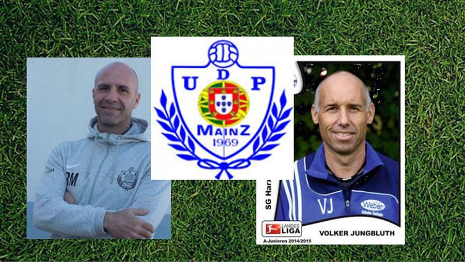Rui Marinho und Volker Jungbluth übernehmen auch nächste Saison den Trainerposten bei UDP-Mainz. F: Rui Marinho,  Robert Schott