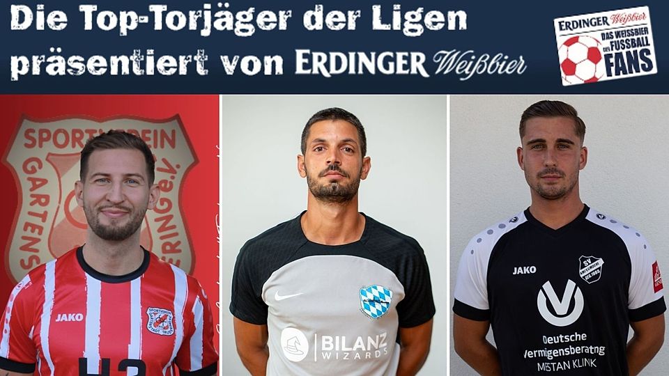 Die Top-Torjäger der Münchner Kreisklassen: Filip Martinovic, Nemanja Rancic und Fabian Barth (v.l.n.r.)