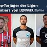 Die Top-Torjäger der Münchner Kreisklassen: Filip Martinovic, Nemanja Rancic und Fabian Barth (v.l.n.r.)