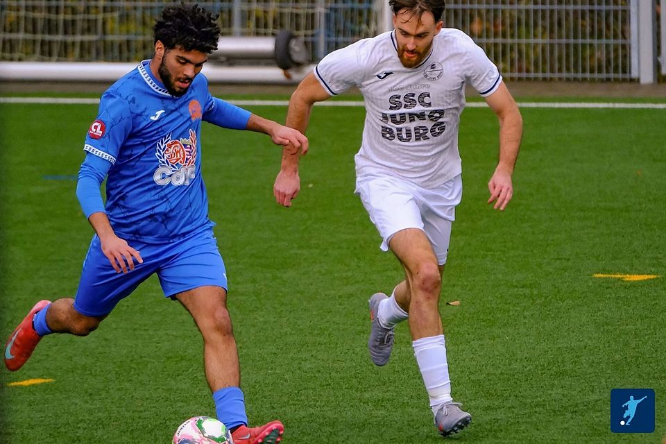 Sohaib Benikhlef (links) löste seine Rolle als Sechser beim 5:1-Erfolg über Juno Burg hervorragend. Sohaib Benikhlef (links) löste seine Rolle als Sechser beim 5:1-Erfolg über Juno Burg hervorragend.