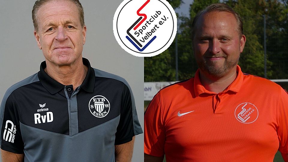 Ralf vom Dorp (links) und seinen ehemaliger Co-Trainer Andreas Berkenkamp kehren zum SC Velbert zurück - in neuer Funktion.