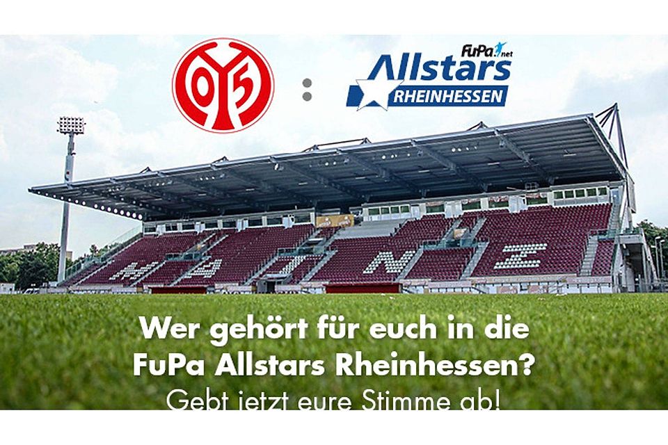 FuPa sucht Spieler für die Allstars Rheinhssen, die daraufhin gegen den Bundesligisten FSV Mainz 05 spielen dürfen. Ihr entscheidet, wer an diesem Match teilnehmen darf.