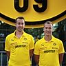 Die A Liga-Fußballer Marvin (l.) und Marian Maiwald (r.) gehen auch in der Tischtennis Regionalliga West für Borussia Dortmund auf Punktejagd.