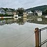 Der Fussballplatz in Echternach wurde überflutet