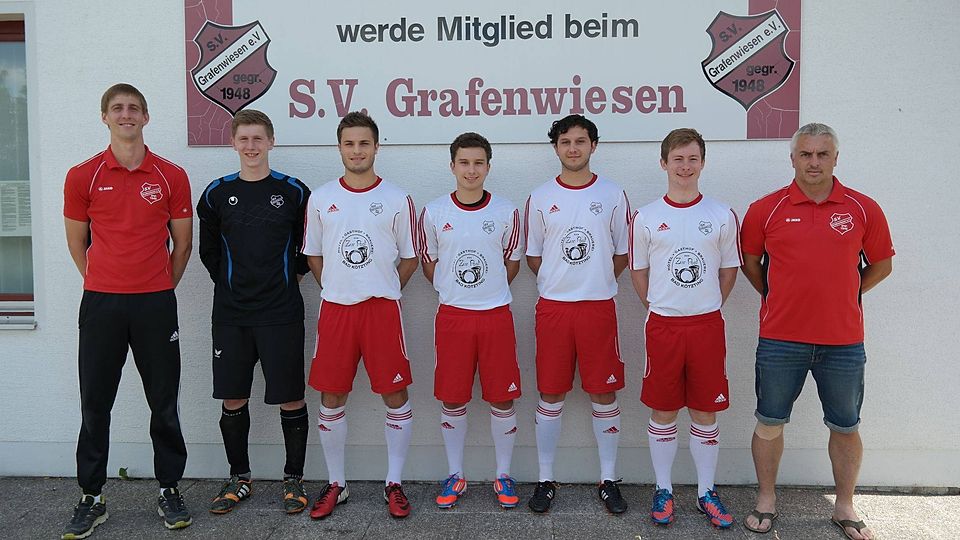 von links nach rechts: Abteilungsleiter Andreas Mühlbauer, Stefan Altmann, Jonas Zitzelsberger, Dominik Irlbeck, Benjamin Irlbeck, Johannes Drexler, Trainer Michal Vasak