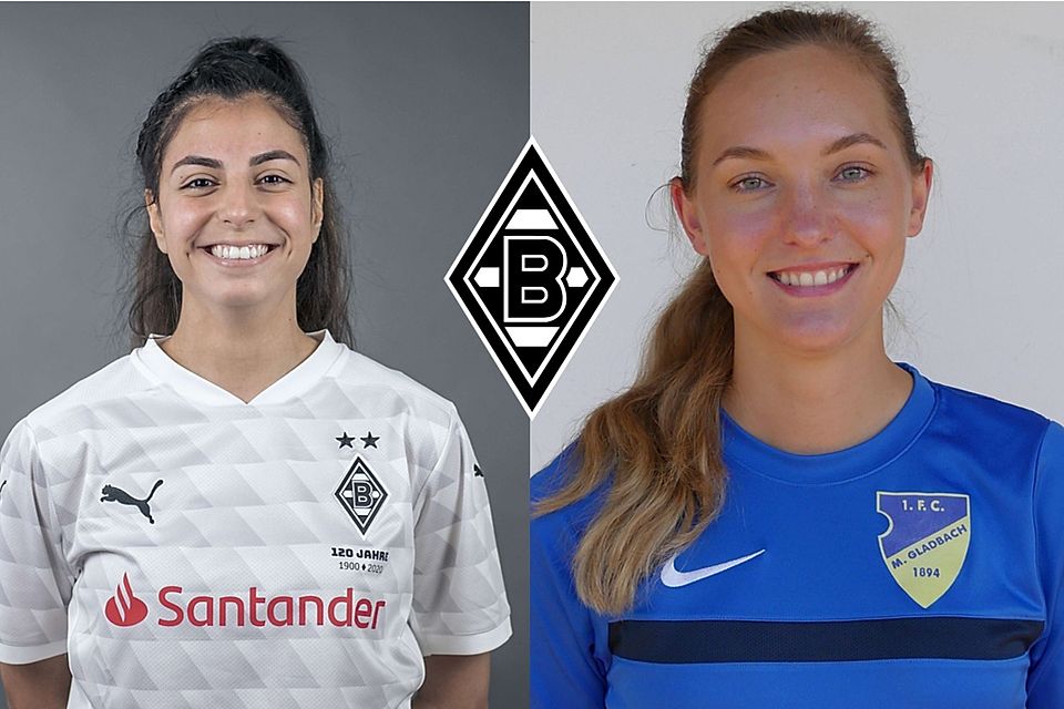 Sarah Abu Sabbah (l) und Sarah Schmitz von Borussia Mönchengladbach.