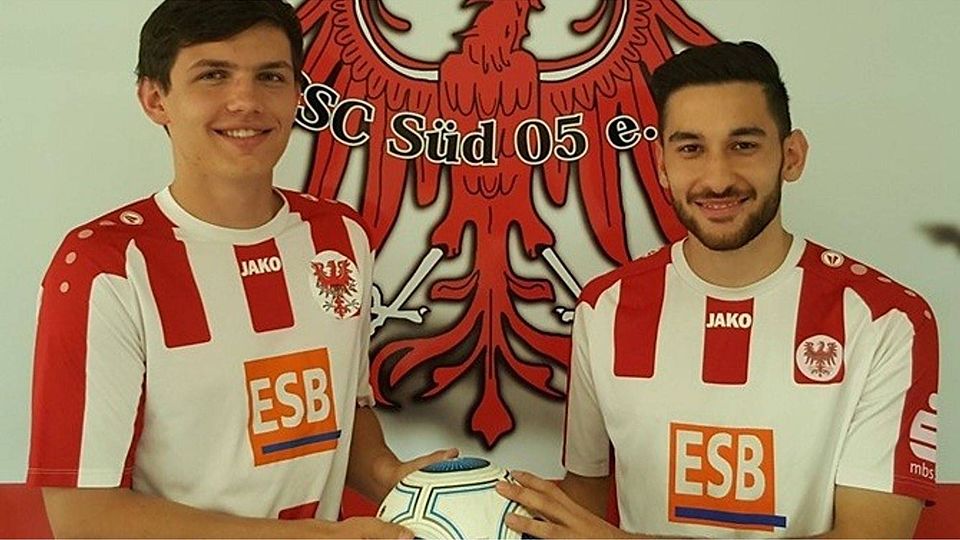 Burak Aktas vom SV Altlüdersdorf und Olivier Spiewak vom BFC Dynamo wechseln nach Brandenburg. Foto: BSC Süd
